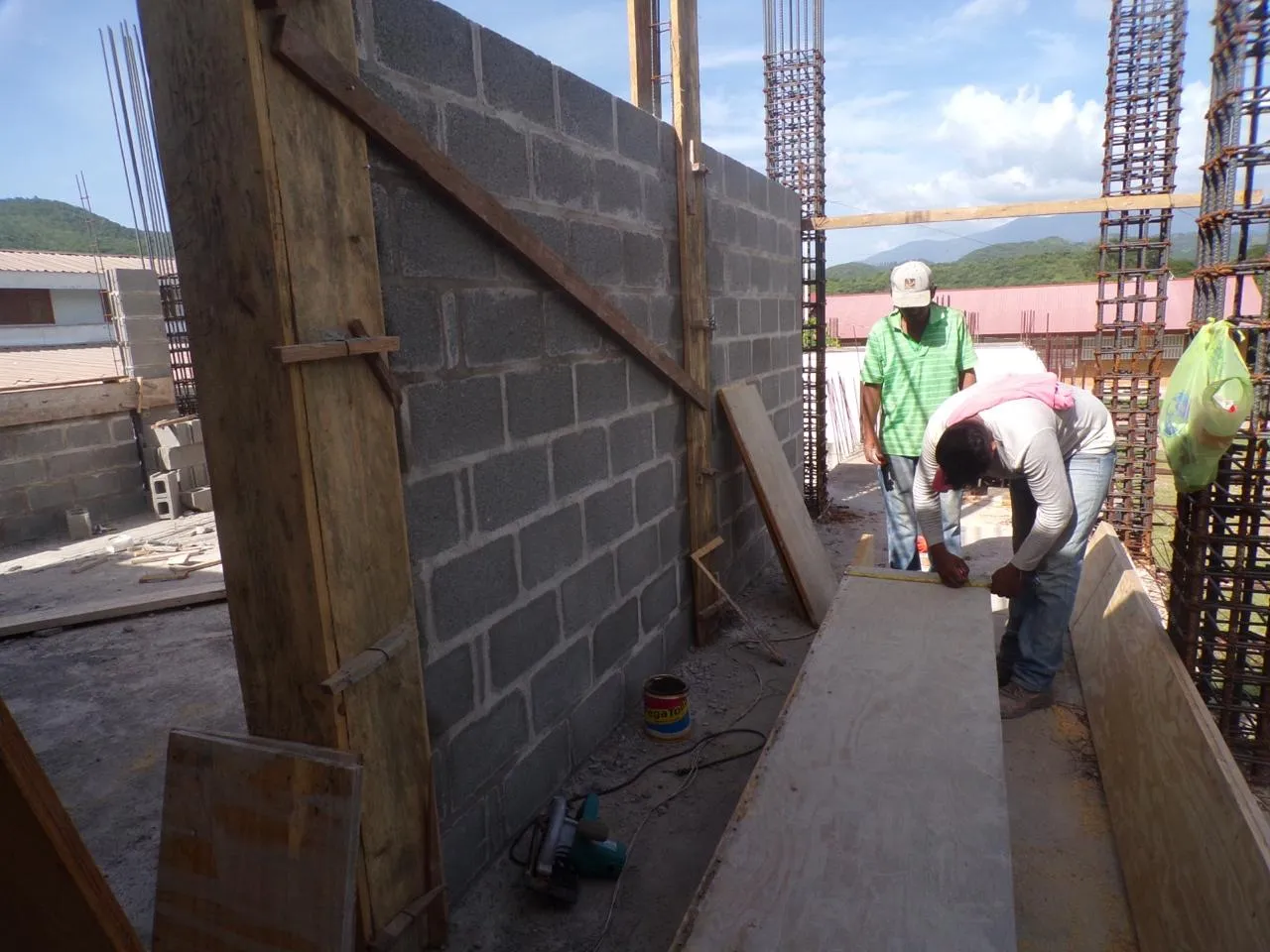 The high school and college building under construction at the City of Refuge