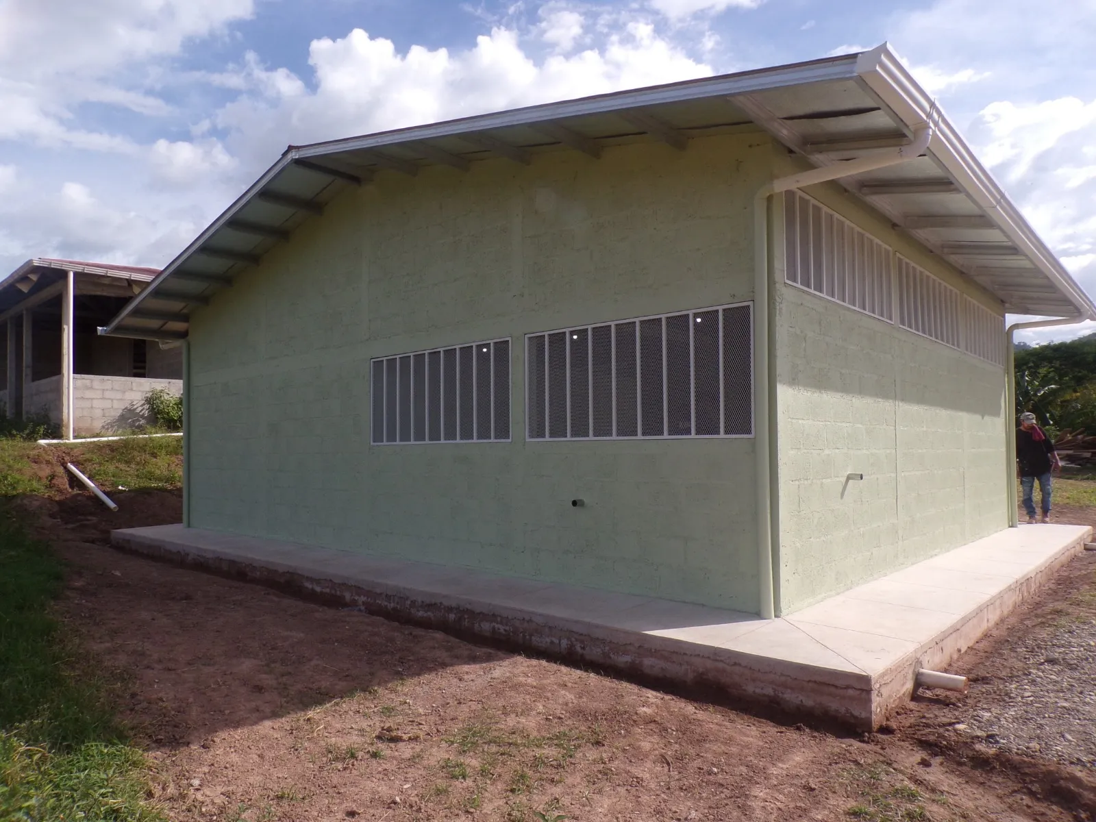 Construction of the new feed mill at the City of Refuge in Honduras